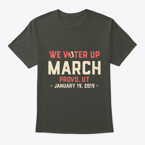 We Voter Provo, Ut Womens Wave Tshirt Smoke Gray T-Shirt Front