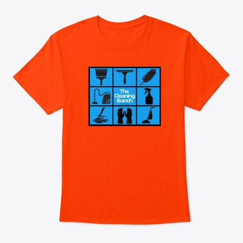  The Cleaning Bunch Housekeeping Orange T-Shirt Front