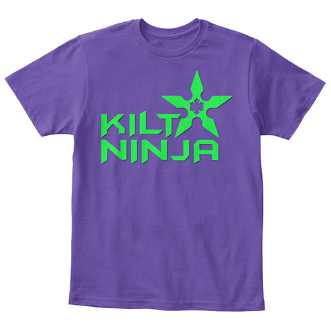 Kilt Ninja Purple  T-Shirt Front