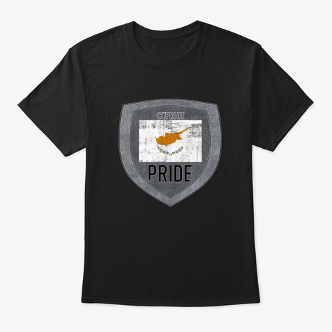 Cyprus   Cypriot Pride Black áo T-Shirt Front