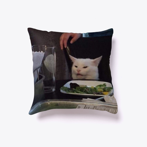 Smug Confused Cat Meme Pillow Standard T-Shirt Front