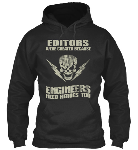 Editors Jet Black T-Shirt Front