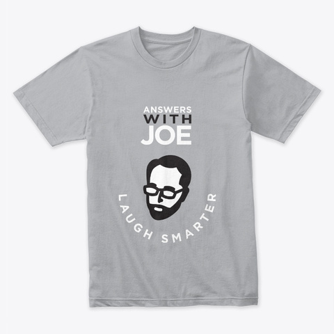 Laugh Smarter 3 👓 #Awj #Sfsf Heather Grey T-Shirt Front