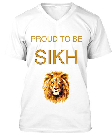 Proud To Be Sikh White T-Shirt Front