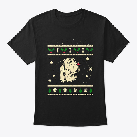 Christmas Bracco Italiano Gift Black T-Shirt Front