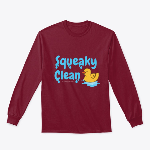 Squeaky Clean Rubber Duckie Housekeeping Cardinal Red T-Shirt Front