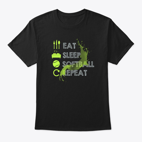 Eat Sleep Softball Repeat Fastpitch Unisex Tshirt