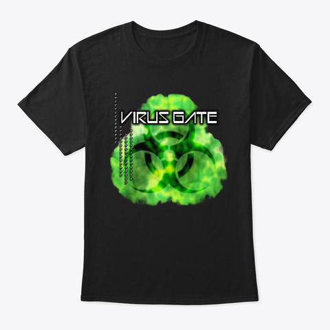 Virus Gate   Merchandise Black T-Shirt Front