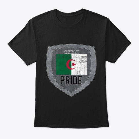 Algeria   Algerian Pride Black T-Shirt Front