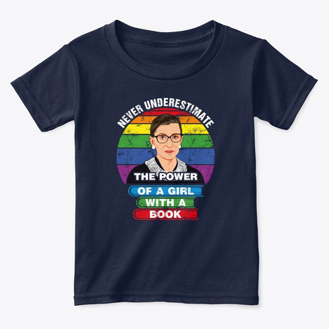 Feminist Ruth Bader Ginsburg Rbg Quote G Navy  T-Shirt Front
