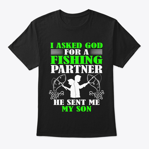 Fishing Partner T Shirts Black T-Shirt Front