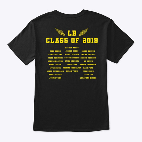 We Are One Team Seniors 2019 Black T-Shirt Back