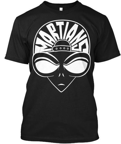 Martians Black T-Shirt Front