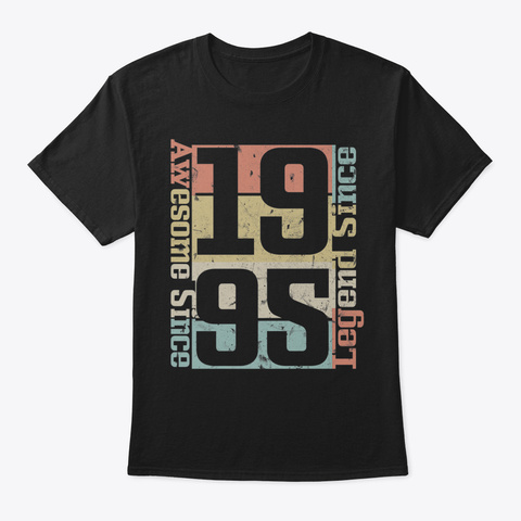 25 Th Birthday Gift Idea Awesome Since 19 Black Camiseta Front