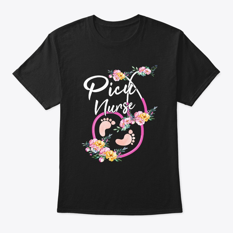 Picu Nurse T Shirt Black T-Shirt Front