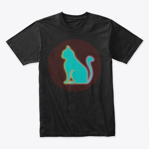 Neon Cat T Shirt Teal Cat T-shirt