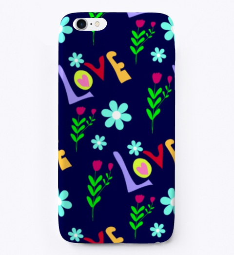 Colorfull Valentines Day Iphone Cases Dark Navy T-Shirt Front