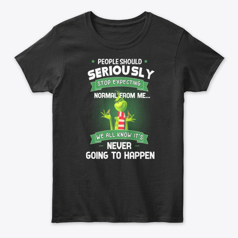 Seriously People Black T-Shirt Front