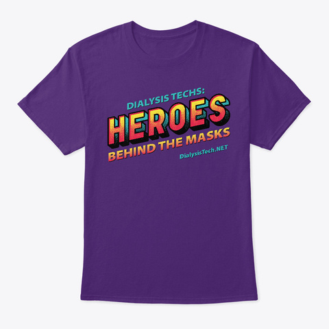 Heroes Behind The Masks Purple T-Shirt Front