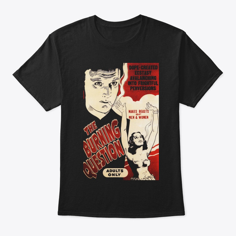 The Burning Question Black T-Shirt Front