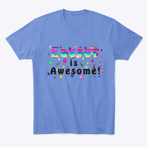 Easter Is Awesome 2 Heathered Royal  T-Shirt Front
