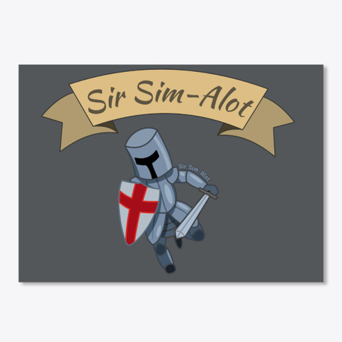 Simalot Knight Standard Sticker Dark Grey T-Shirt Front
