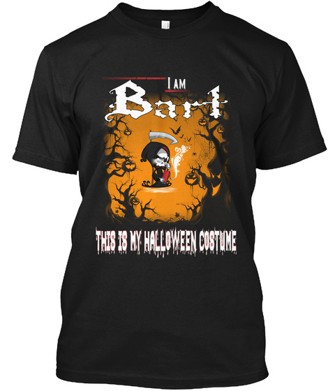 Bart Halloween Costume Black T-Shirt Front