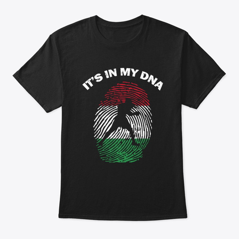 It's In My Dna Italian Flag Boxing Black T-Shirt Front