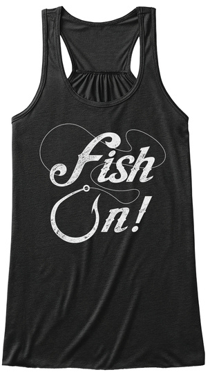 Fishin Black T-Shirt Front