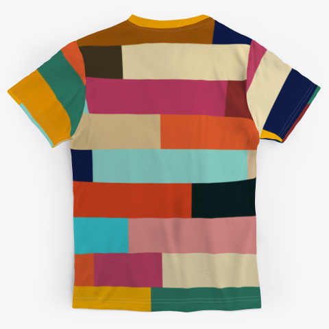 Abstract Colorful Patchwork Pattern Art Standard T-Shirt Back