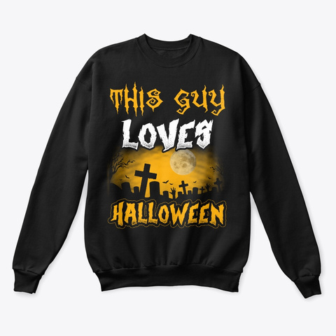 This Guy Loves Halloween 2019 Tomb Black T-Shirt Front