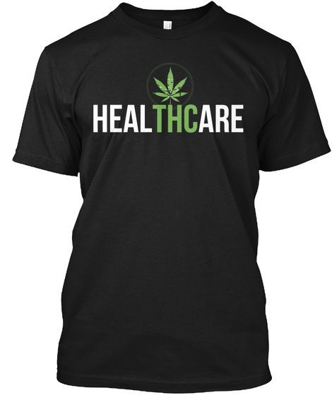 Healthcare  Black T-Shirt Front