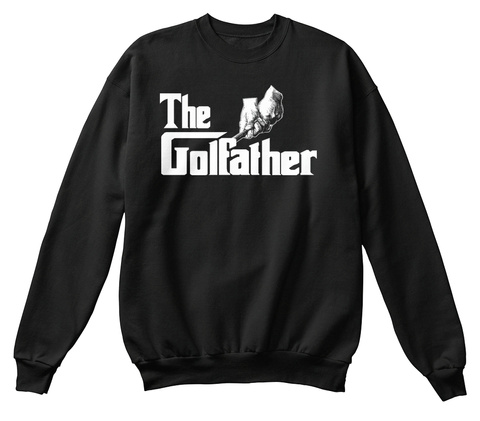 The Golfather Black T-Shirt Front