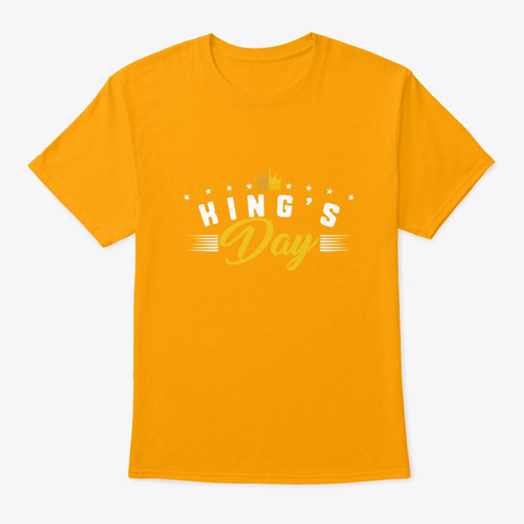 King's Day Netherlands Orange Gold Gold T-Shirt Front