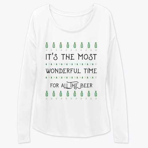 Wonderful Time Christmas  White T-Shirt Front