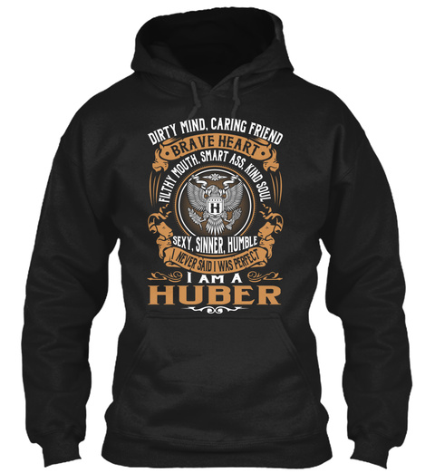 Huber Black T-Shirt Front