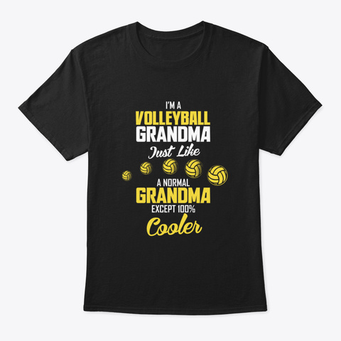Volleyball Grandma Black Camiseta Front