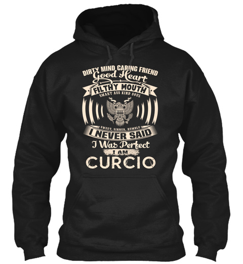 Curcio Name Perfect Black T-Shirt Front