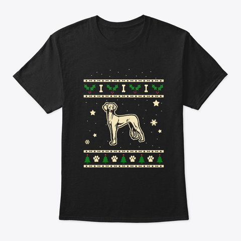 Christmas Mudhol Hound Gift Black T-Shirt Front