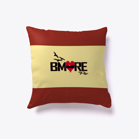 Bmore Fly Throw Pillow Dark Red T-Shirt Front