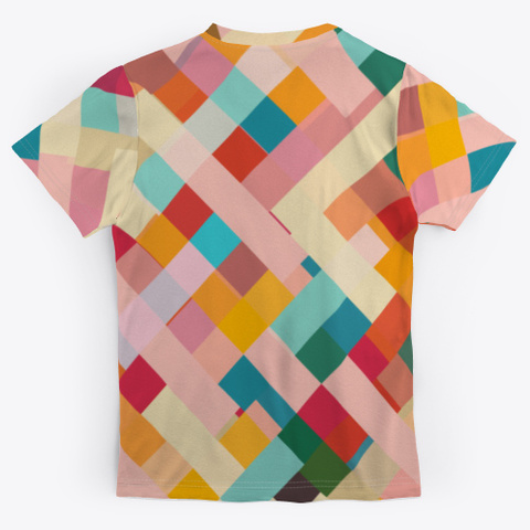 Abstract Colorful Art Pixel Stripes Standard T-Shirt Back