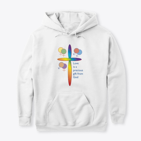 Love Is Precious Hoodie White T-Shirt Front
