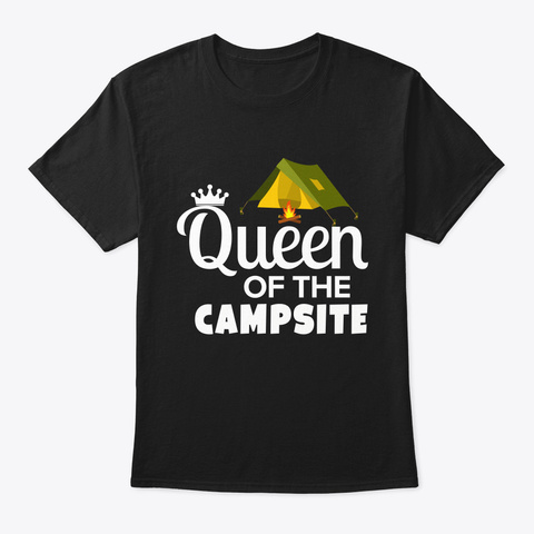 Queen Of The Campsite Black T-Shirt Front