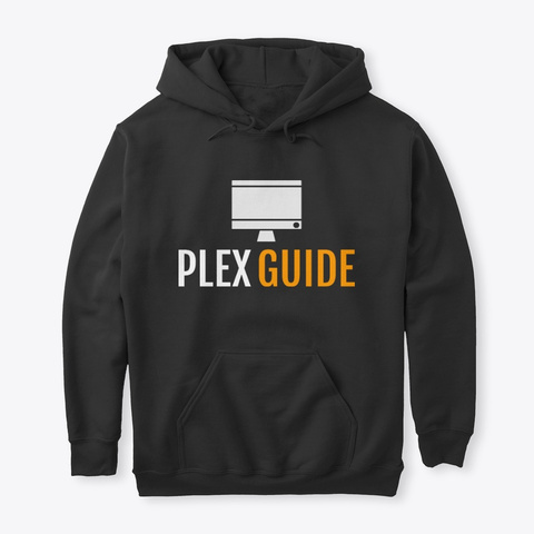 Plex Guide.Com Black T-Shirt Front