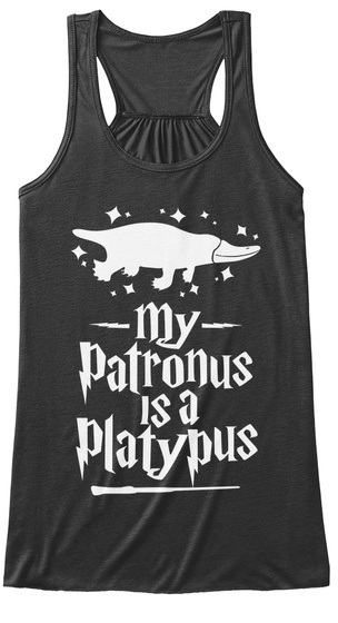 My Patronus Is A Platypus Dark Grey Heather T-Shirt Front