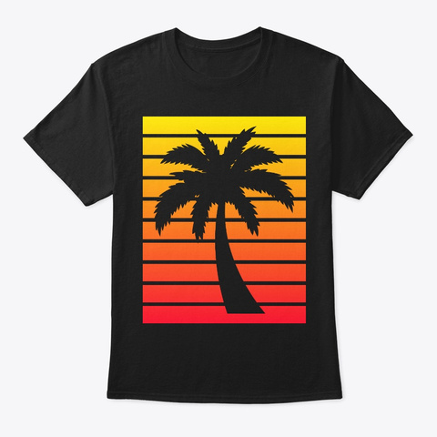 California   Palm   Beach   T Shirt Black Kaos Front
