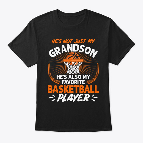 My Grandson He's Also My Favorite Basket Black Camiseta Front