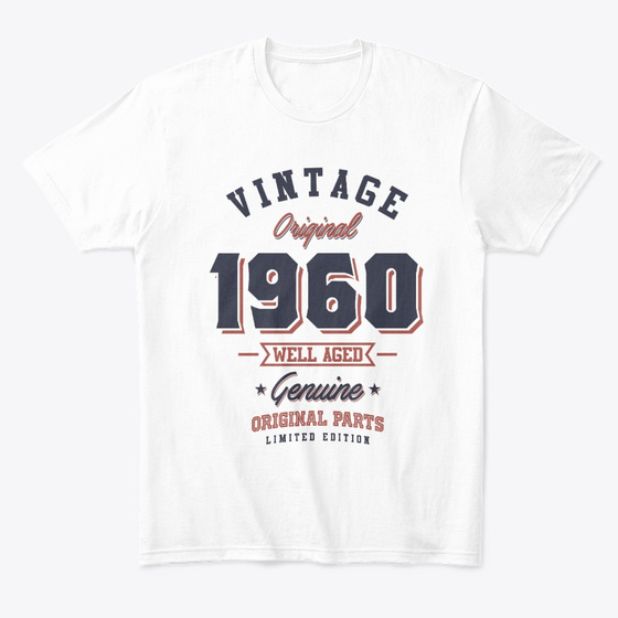 Vintage 1960 Born In 1960 Retro Birthday Products from Birth Years T-Shirts