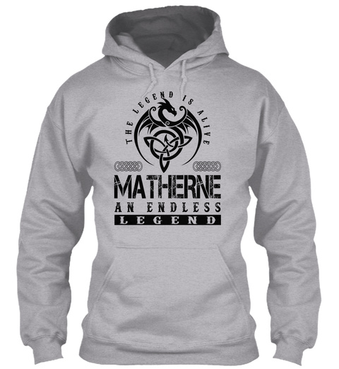 Matherne   Legends Alive Sport Grey T-Shirt Front