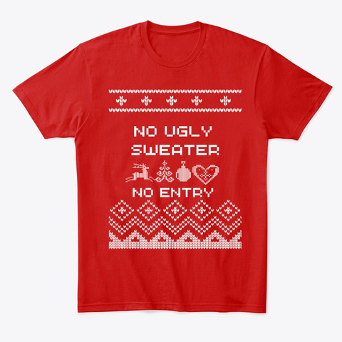 Christmas  Sweater Classic Red T-Shirt Front